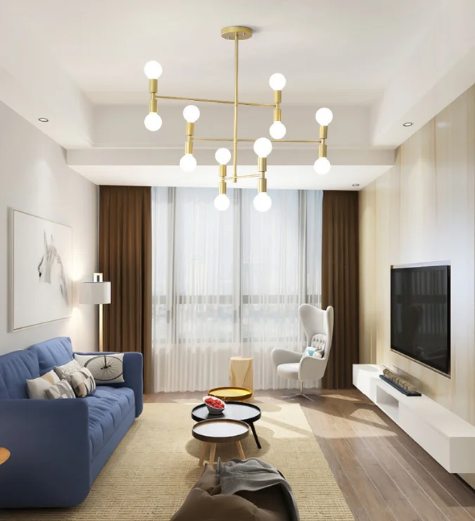 modern fashion young people's living room bedroom  restaurant Up and down chandeliers lights