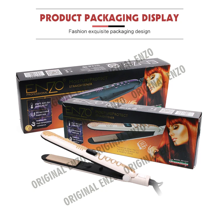 Enzo Professional Salon Quality Silky Straight Hair Ceramic Flat