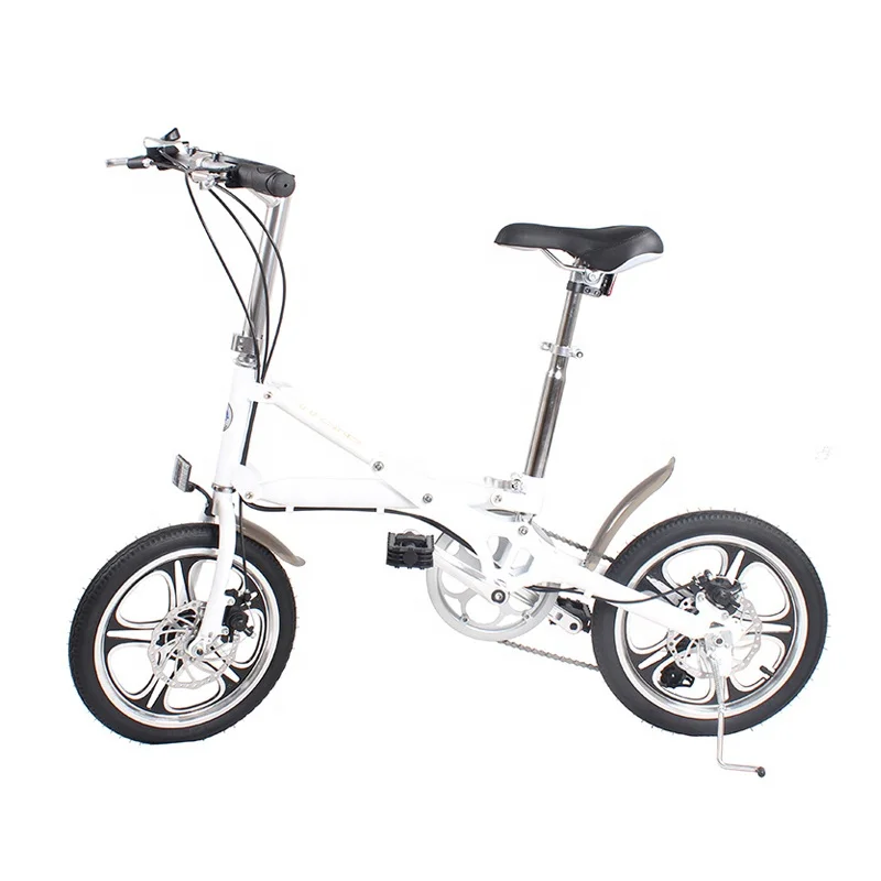 16 inch folding aluminum alloy 7 variable speed Double disc brake portable bicycle
16 inch folding aluminum alloy 7 variable speed Double disc brake portable bicycle