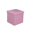 Mise home furniture faux leather colorful foldable kids storage ottoman stool
