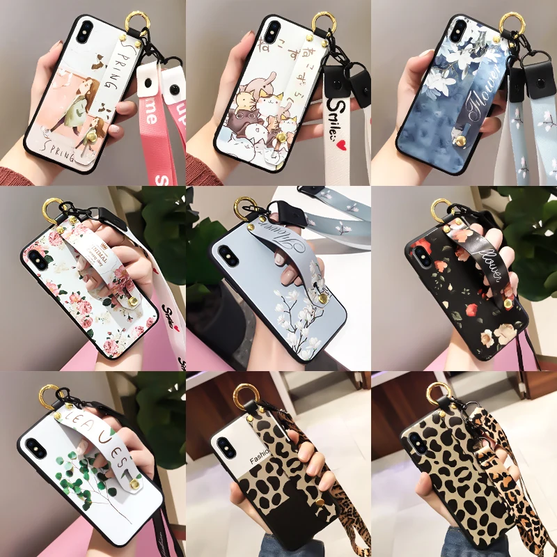 With Straps Lanyard Wrist band Girls Cute Flower skin Soft TPU Gel Back Case Phone cover For Iphone X XS Max XR 7 8 6 6S Plus
With Straps Lanyard Wrist band Girls Cute Flower skin Soft TPU Gel Back Case Phone cover For Iphone X XS Max XR 7 8 6 6S Plus