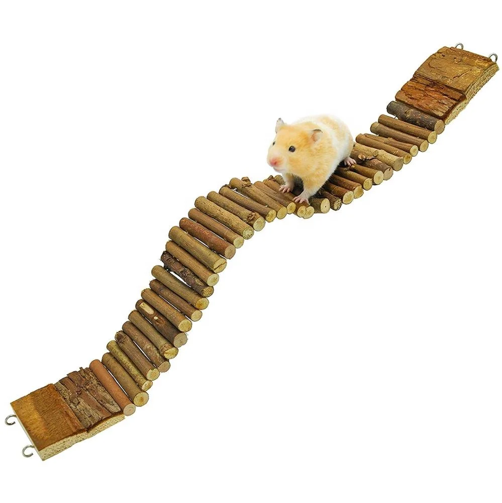 Niteangel تعليق جسر للهامستر ، صغيرة الحيوانات الأليفة سلم ، 21.8 "x 2.8" الحيوانات الصغيرة لعبة في القوارض قفص