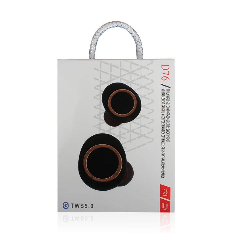 SNHALSAR D76 2019 TWS In Ear True Wireless Earbuds Waterproof Wireless Earbuds headset - ANKUX.COM
