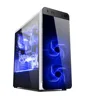 BLACK COLOR DELUXE Computer GAMING CASE WITH RGB/LED FAN TEMPERED GLASS