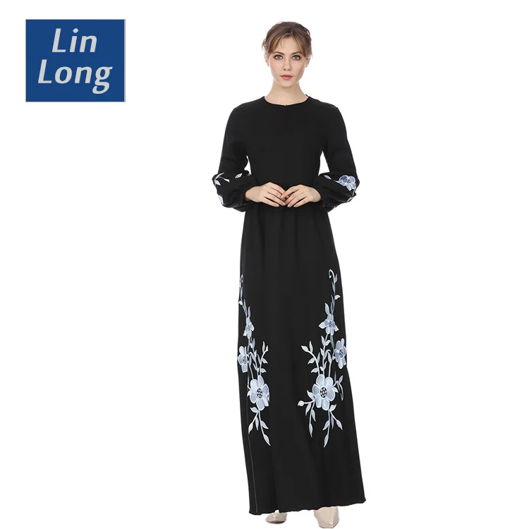 2017 Saudi Muslim Printing Dress Embroidery Abaya for Women, White;black
2017 Saudi Muslim Printing Dress Embroidery Abaya for Women, White;black