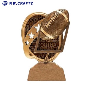 2018 new style rugby sports prize resin american football trophy