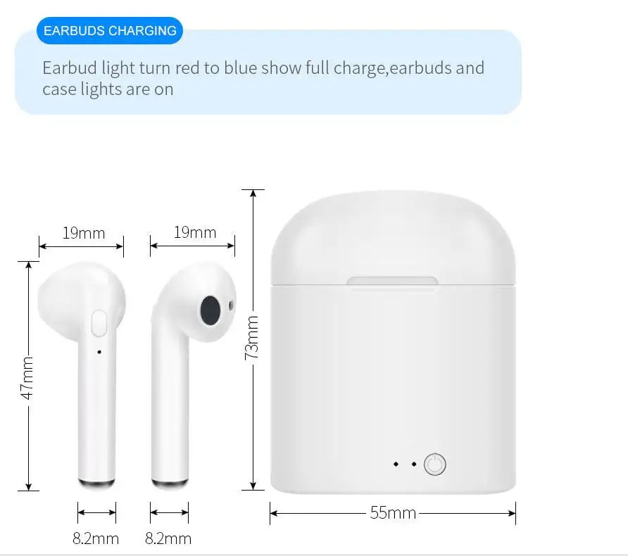 Hot Sales Earpod Wireless I7s I8s Blue Tooth Mini Headphone Sport Earphone - ANKUX.COM