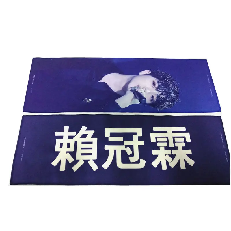 Custom Printed Double Sided Suede Cheering Textile Banner Kpop