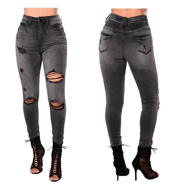 Women's jeans elastic summer new hole black female denim jeans ripped slim trousers ladies European American size, Picture color
Women's jeans elastic summer new hole black female denim jeans ripped slim trousers ladies European American size, Picture color