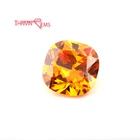 Square Shape Loose Citrine Gems Machine Cutting CZ Gemstone for Sale