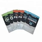 smell proof circle hang hole top with window front foil vacuum pouch