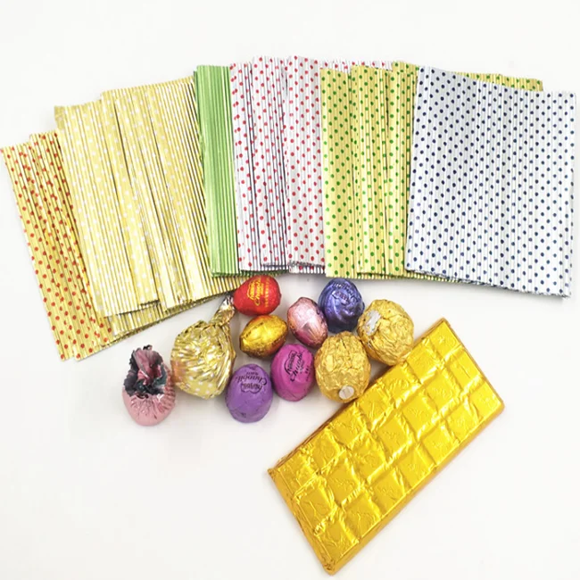 Custom Print Candy Chocolate Wrapping Aluminum Foil Paper