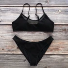 Wholesale New Stylish Custom Two Pieces Swimwear Women Mesh Lining Bikini