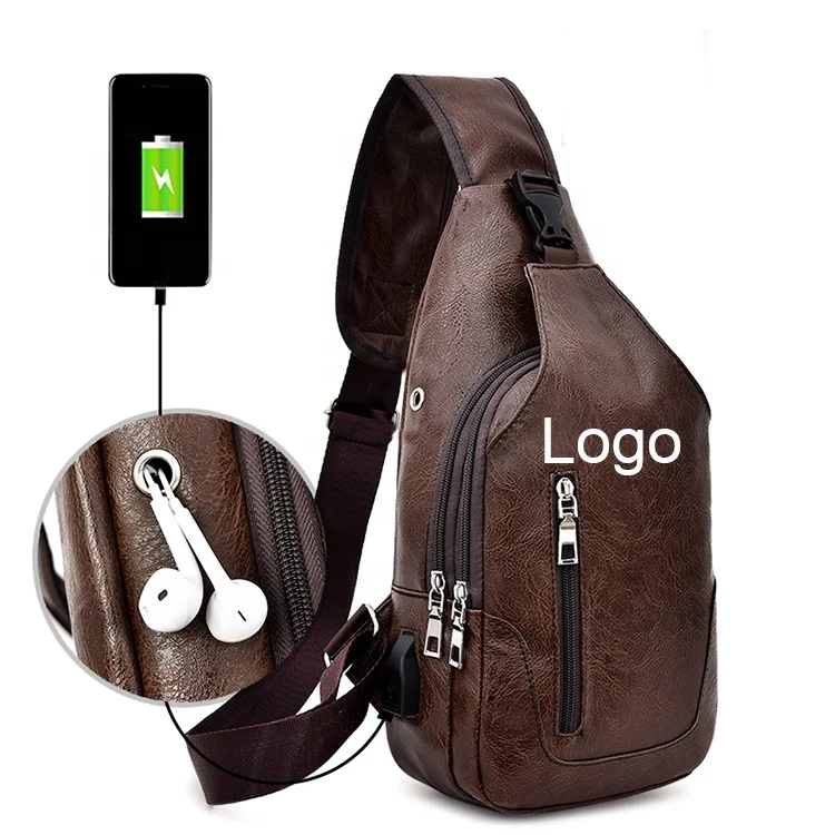 Causal Fashion Custom Logo Women Crossbody Bag USB Charge Men PU Leather Chest Bag With Earphone Hole, 3 colors
Causal Fashion Custom Logo Women Crossbody Bag USB Charge Men PU Leather Chest Bag With Earphone Hole, 3 colors