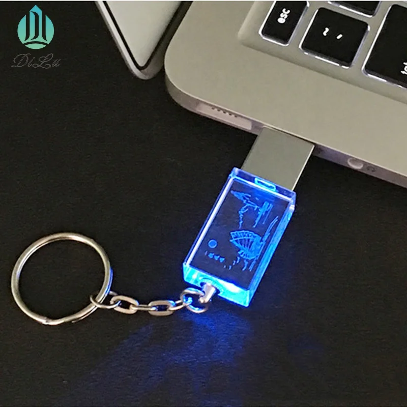 Wholesale custom personalized promotional crystal usb led bulb