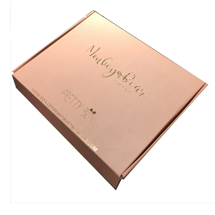 custom pink luxury rigid paper scarf packaging gift box