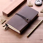 Vintage Handmade Medium Size Refillable Genuine Leather Travel Notebook for Promotion