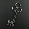 Antique metal key shape keyring, old key shape keychain, antique key shape keyholder