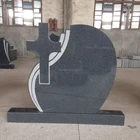 China Impala granite gravestone, celtic cross headstones monument