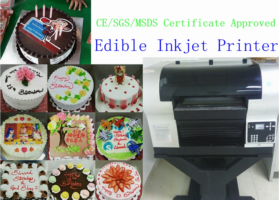 Sljet Edible Ink Cake Ice Cream Inkjet Printer Printing Machine Price