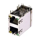 RJ45 Wi-Fi Adapter Socket with LED Light and Cat 5 RJ45 Plug and RJ11 RJ45 Connector 2*1