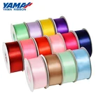 YAMA Factory Large Stocked Polyester Solid Color 3-100MM Single/Double Faced Satin Ribbon