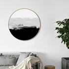 Abstract large Framed Round shape circle canvas print wall art painting
