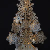 New design 30cm handmade handicrafts handmade LED light wooden crafts Christmas tree lights/lit wooden Christmas tree