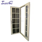 Aluminum mother son gate doors with blind shutter and bar
