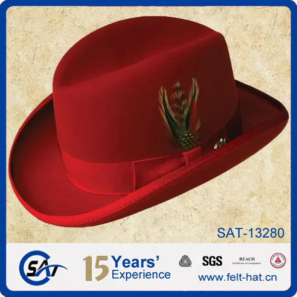 blaze orange felt cowboy hat