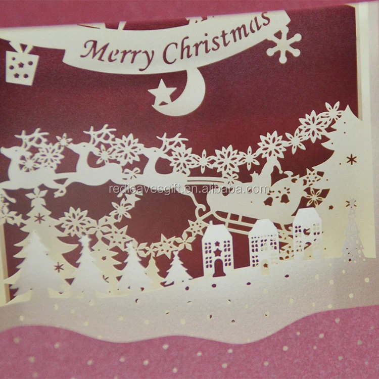 custom handmade 3d christmas pop up greeting cards