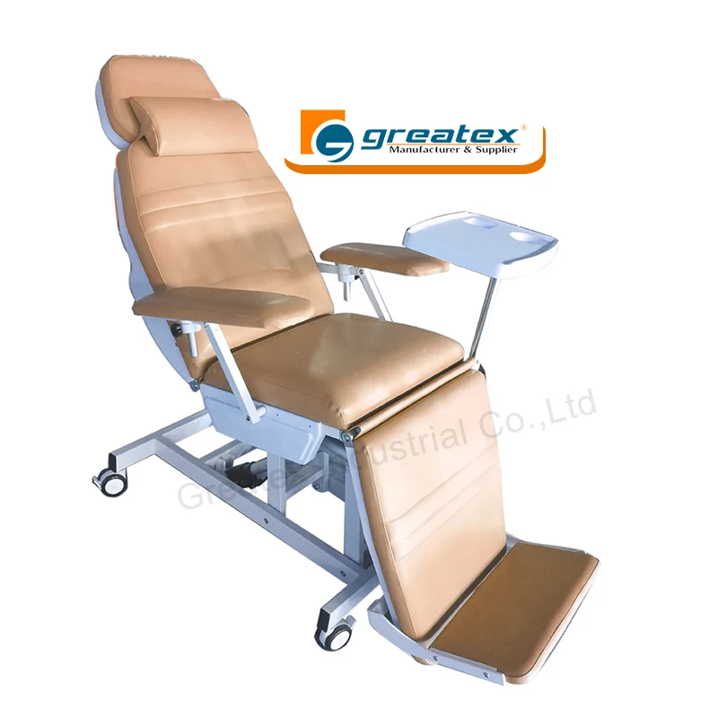 Electric Reclining Blood Collection Table Dialysis Phlebotomy
