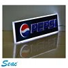 Custom single side wall hanging cola slim light box display with letters