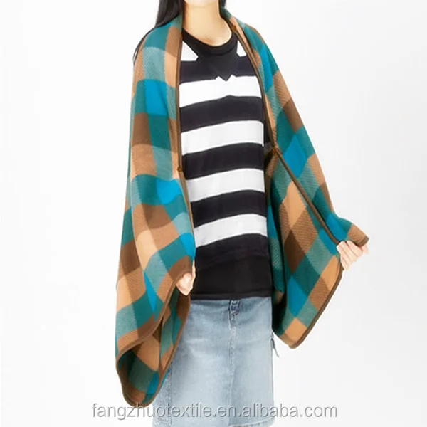 mutle-used-print-polar-fleece-poncho-with-hooded-buy-fleece-poncho