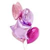 Princess Pink Star and Heart Balloon Bouquet Love helium Heart Balloon Valentine's Day Gift