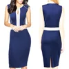 Clothes women Summer V Neck zipped Tunic Bodycon Office Wear Work casual pencil Dresses