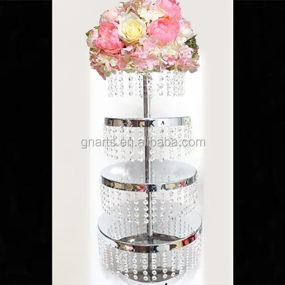 4 tire lighted crystal birthday christmas gift cake stand for