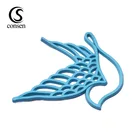 Flexible bag name tag bid shape custom metal plate logo