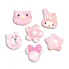 Pink Resin Mixed Glitter Rabbit Girl Shape Decoration Crafts Flatback Cabochon For Embellishments Scrapbooking DIY Accessories