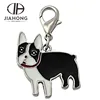 high quality custom rubber plastic cute dogs metal keychain
