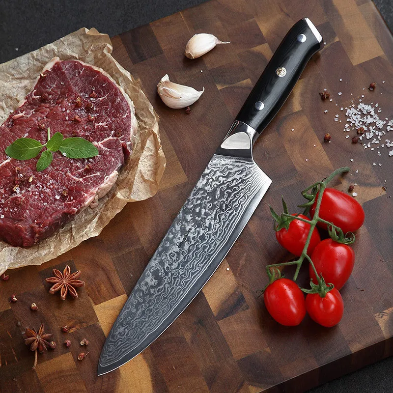 8 дюймов Профессиональный японский Дамасская сталь шеф повар кухонный нож