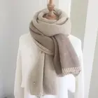 Hot selling Outdoor Ski blanket shawl wrap Oversized softtextile stretch women knitted scarf