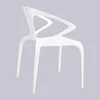 Luxury Outdoor White Plastic Arm Chair Dining Chairs