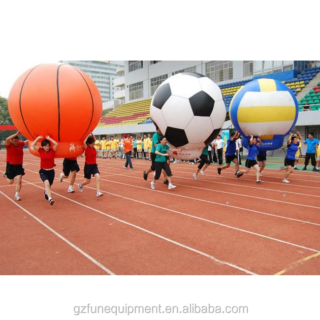 Inflatable football race