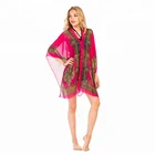 Latest floral print sarong pareo swimwear bikini cover up