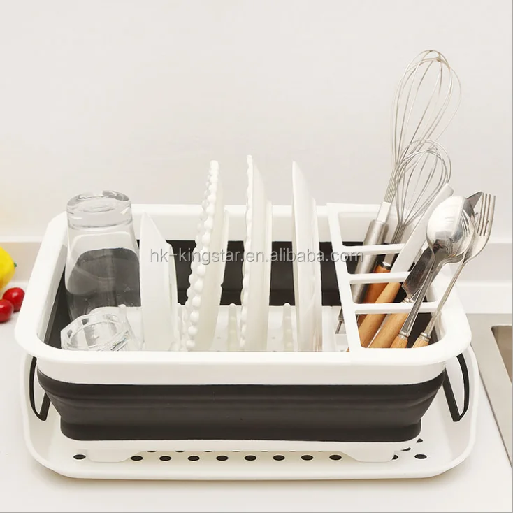 Kitchenware Tools Large Size Collapsible Dish Drying Rack Collapsible Colander