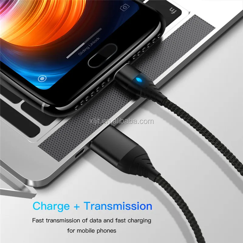 LED QC 3.0 5V 3A Magnetic Micro USB Type C Cable For iPhone 1M Fast Data Sync Charging Phone Magnet Cable Charger - ANKUX.COM