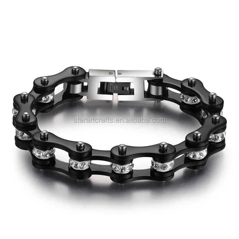 Quality Black Crystal Stainless Steel Bikers Motorcycle Chain Bracelet Jewelry for Women, N/a
Quality Black Crystal Stainless Steel Bikers Motorcycle Chain Bracelet Jewelry for Women, N/a