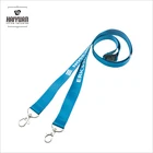 sublimation lanyard double hook for id card heat press lovely blue
