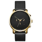 Multi Functional Chronograph Auto Date Business Wristwatches Genuine Leather Stainless Steel Watch for Men